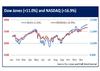 Dow Jones (+11.0%) and NASDAQ (+16.9%)
