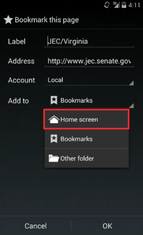 Bookmarking step screengrab