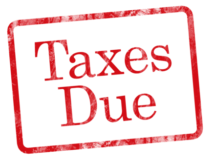 taxes due stamp
